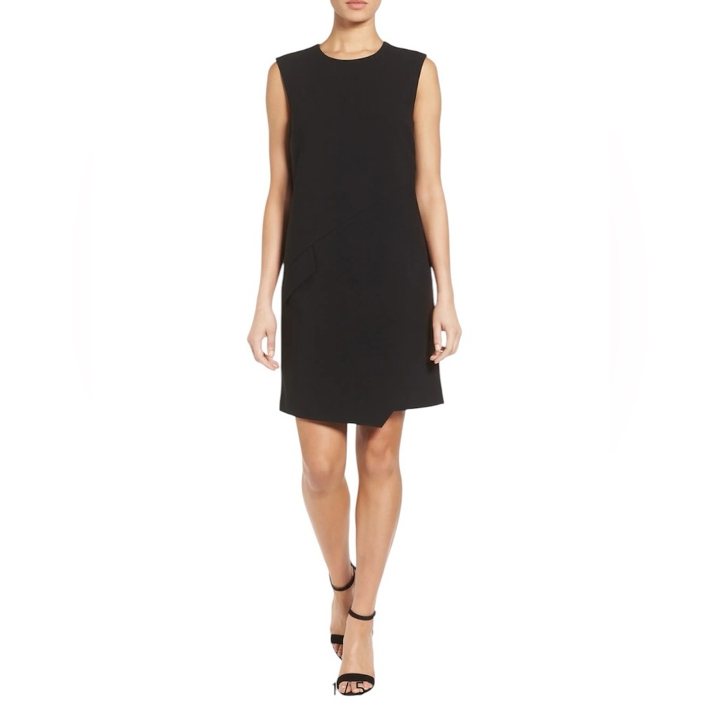 Halogen Asymmetrical Shift Dress Black Size Large NWT